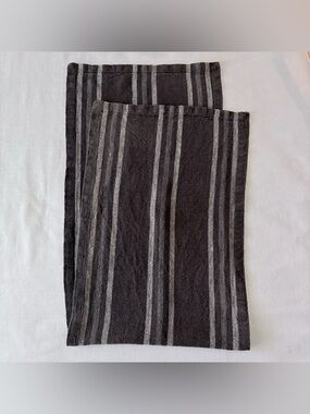 Organic Linen Table Runner Rustic Neutral‎ French Country